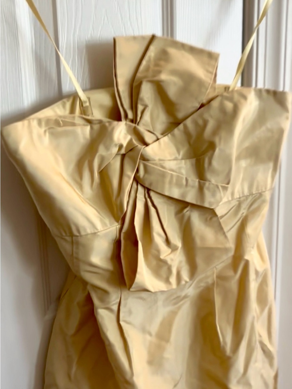 J. Crew Strapless Cream Twist-Front Dress